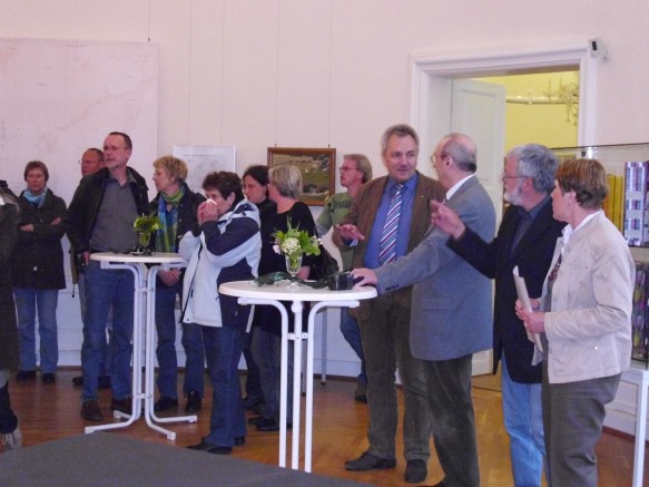 Gste der Ausstellung